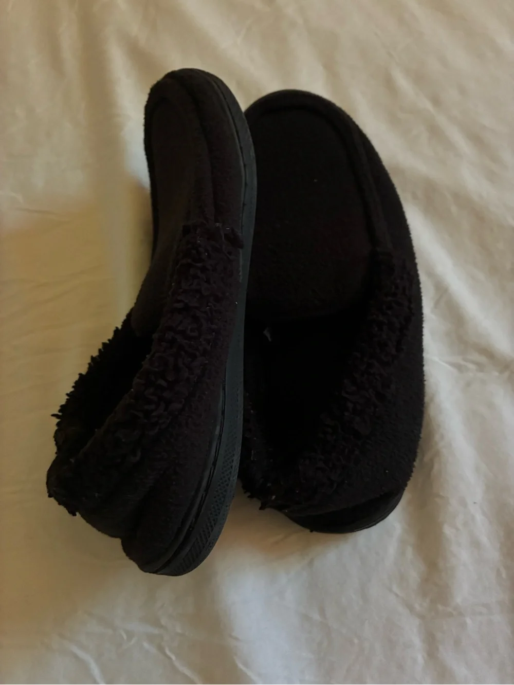 Cuddl Duds Kids Black Cozy Slip-On Slippers
